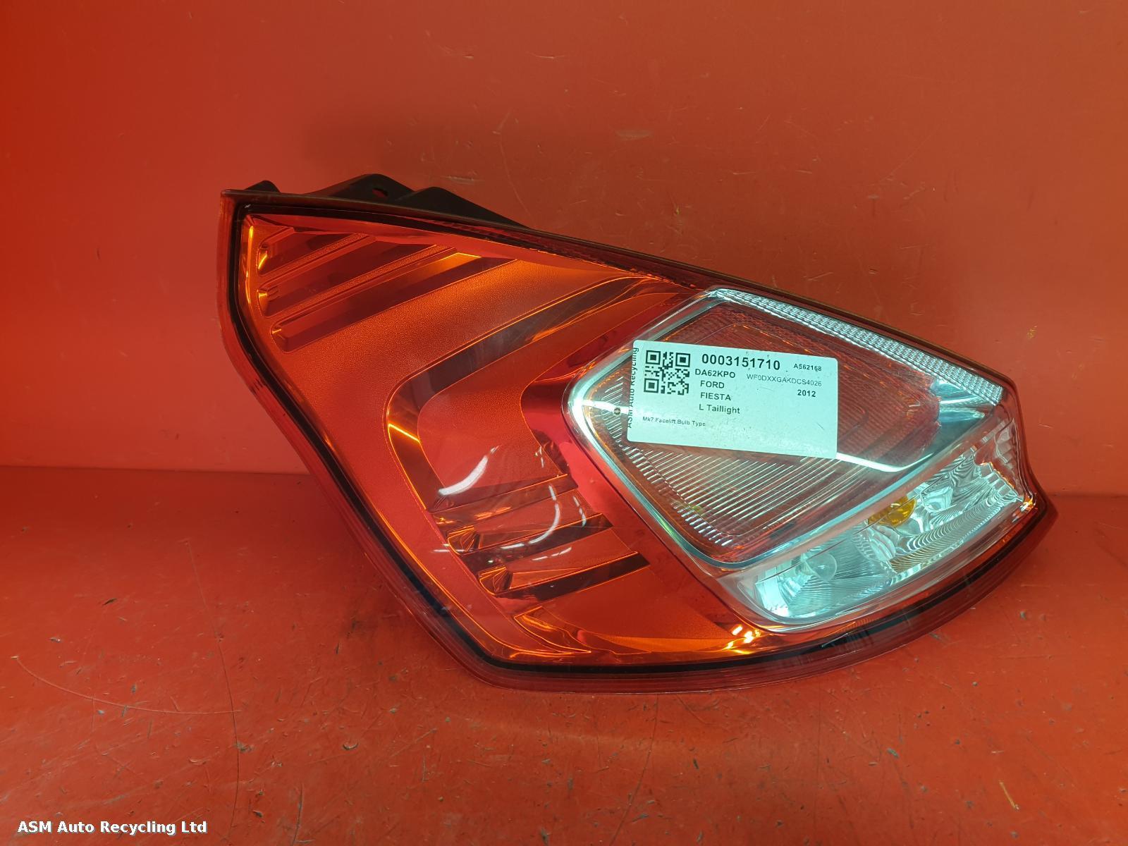 View Auto part L Taillight Ford Fiesta 2012