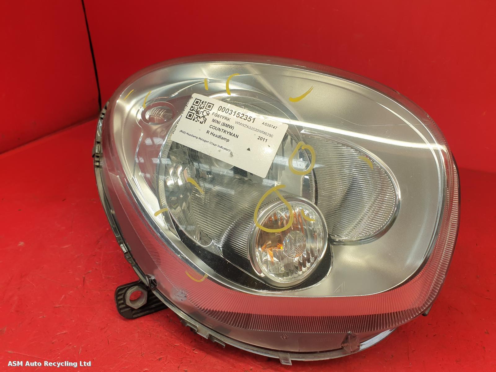 View Auto part R Headlamp Mini (bmw) Countryman 2011