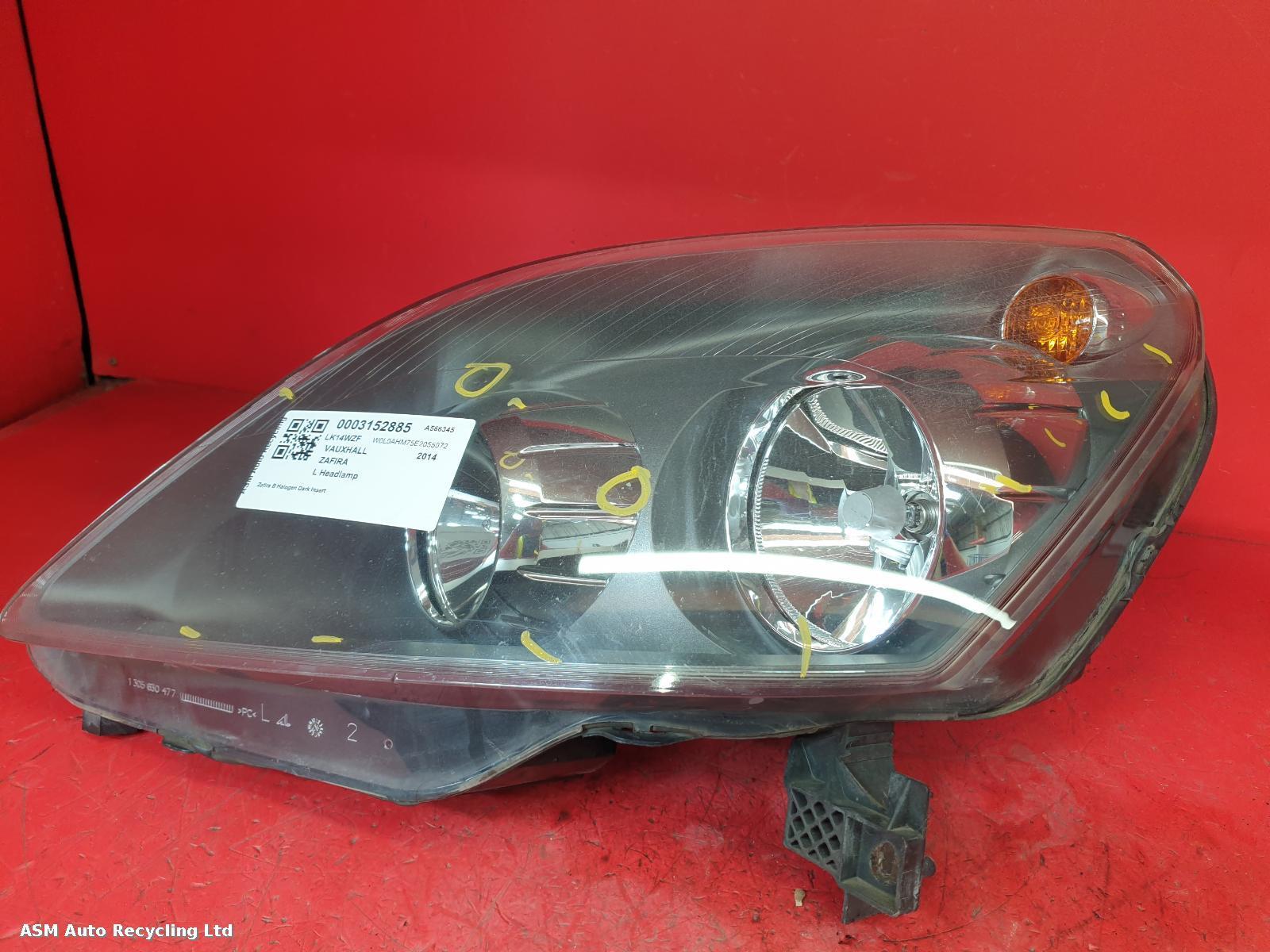 View Auto part L Headlamp Vauxhall Zafira 2014