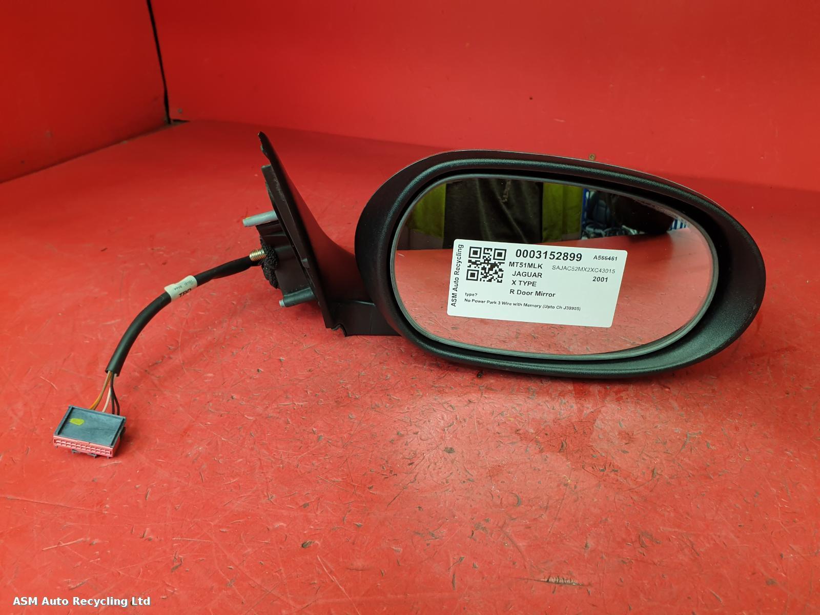 View Auto part R Door Mirror Jaguar X Type 2001