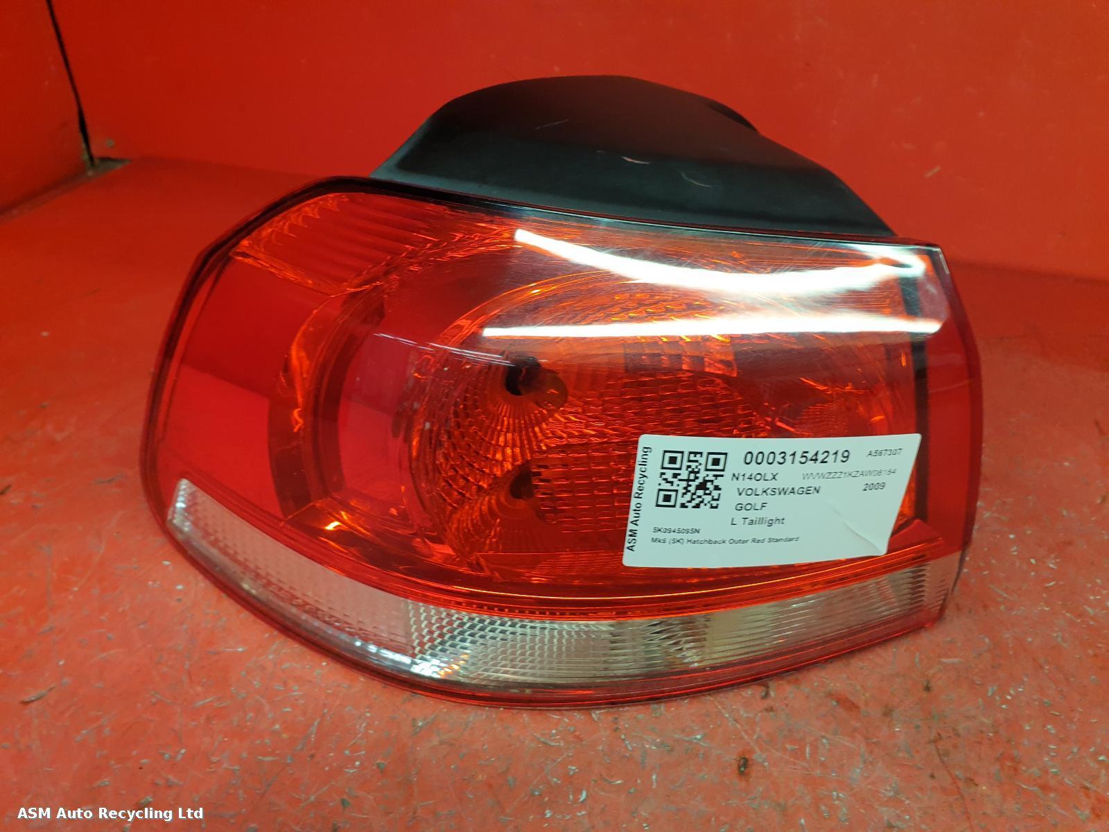 View Auto part L Taillight Volkswagen Golf 2009