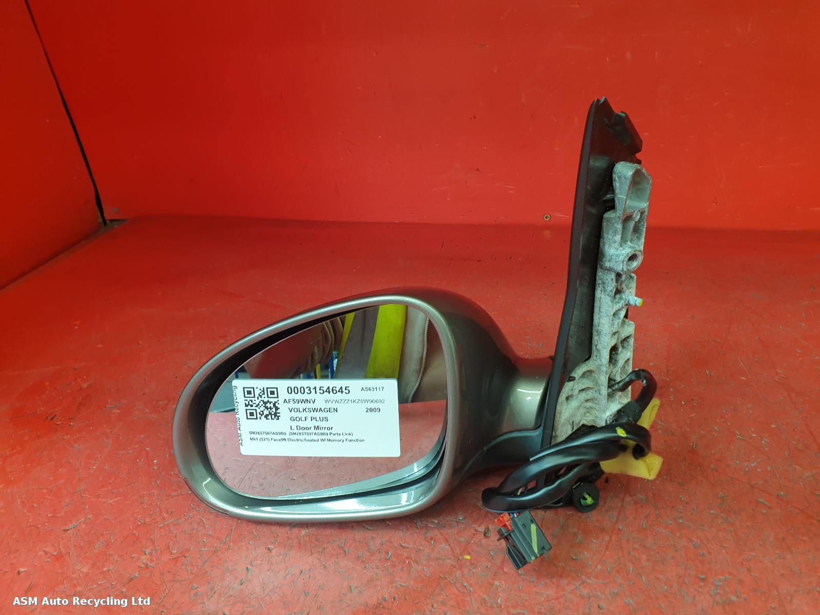 View Auto part L Door Mirror Volkswagen Golf Plus 2009