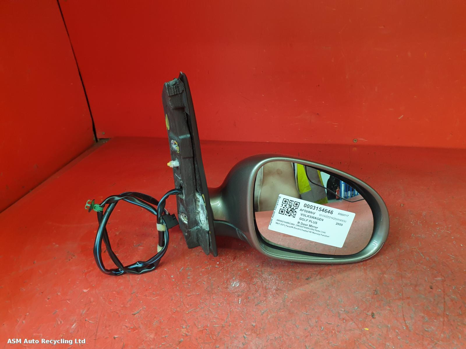 View Auto part R Door Mirror Volkswagen Golf Plus 2009