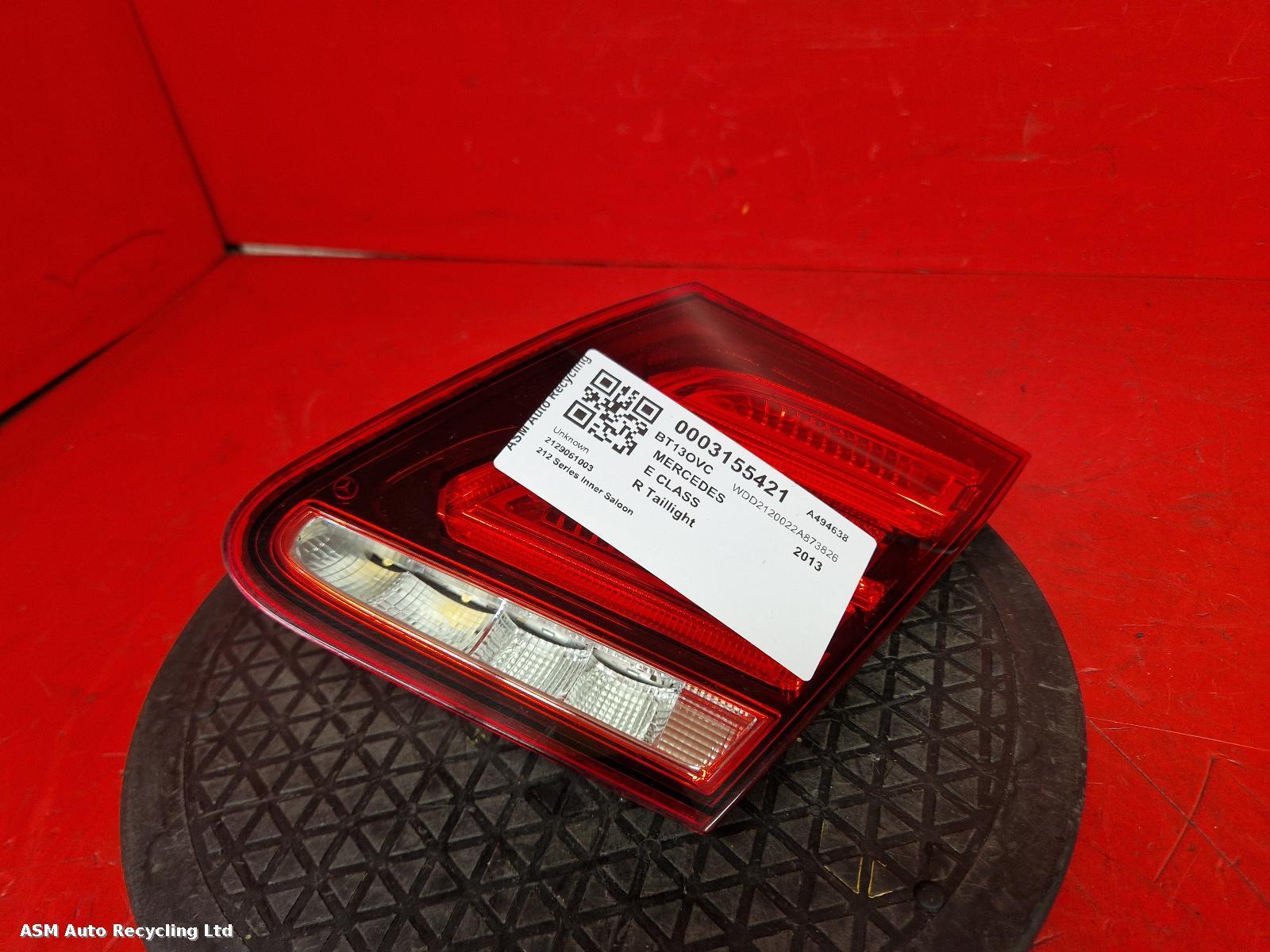 View Auto part R Taillight Mercedes E Class 2013