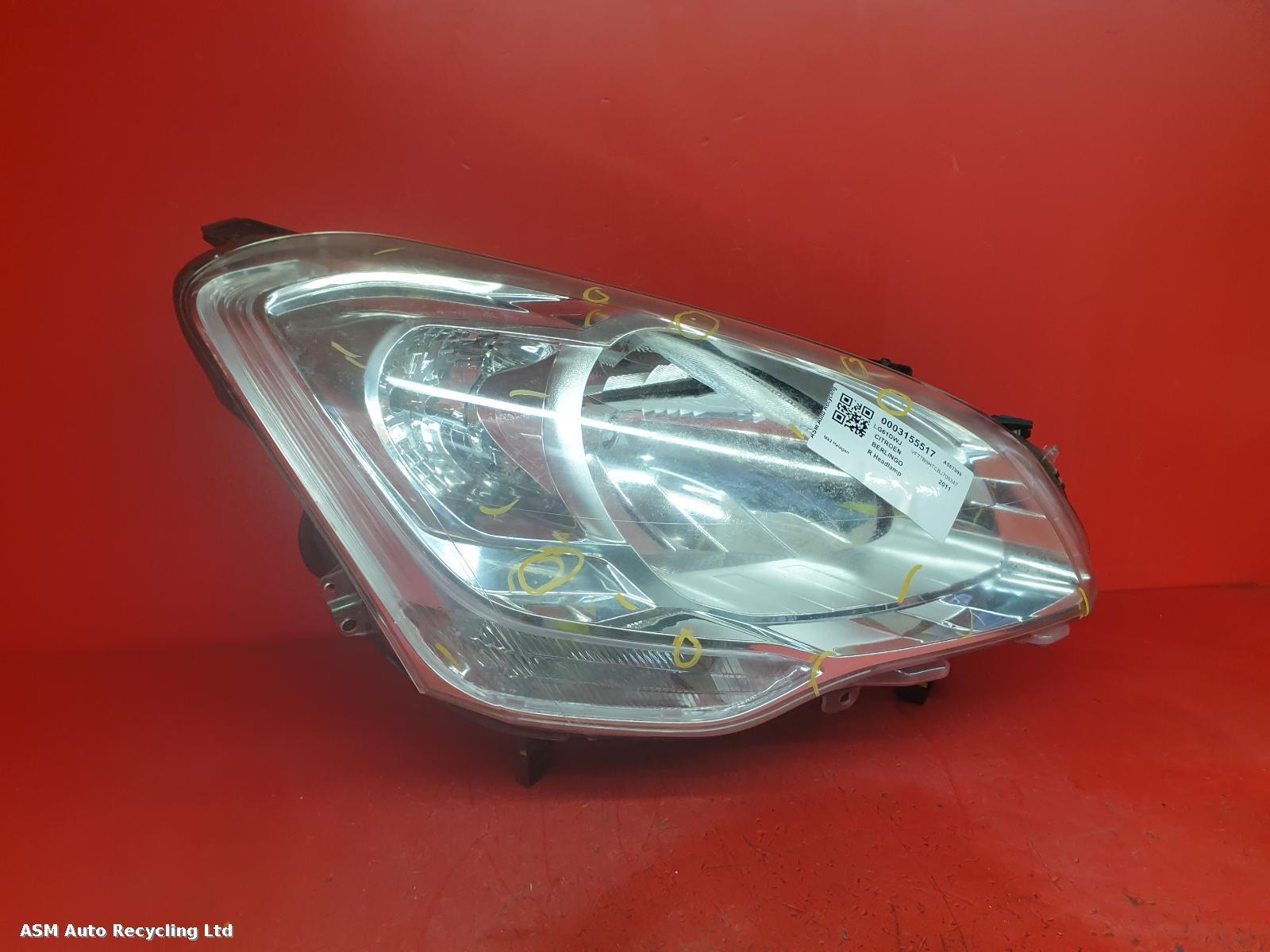 View Auto part R Headlamp Citroen Berlingo 2011