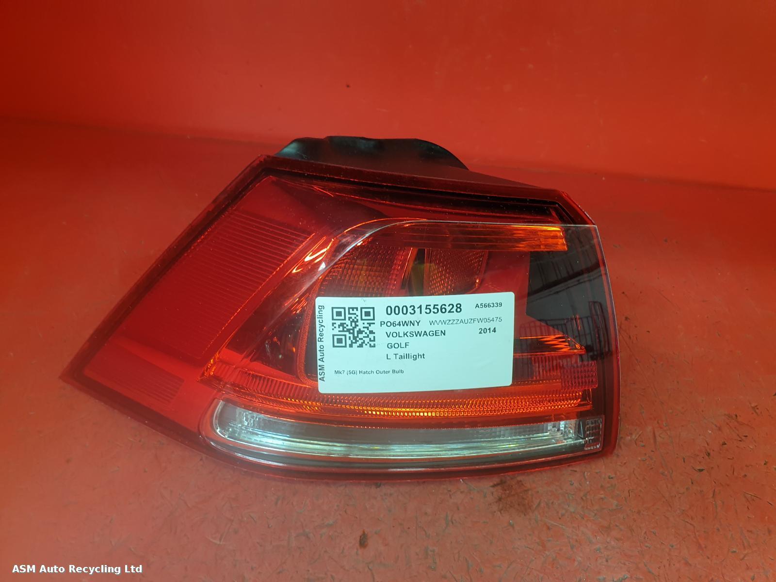 View Auto part L Taillight Volkswagen Golf 2014