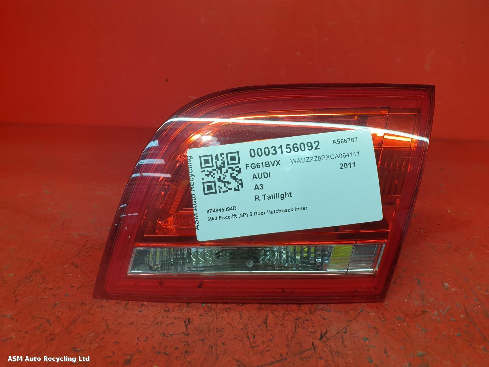 View Auto part R Taillight Audi A3 2011