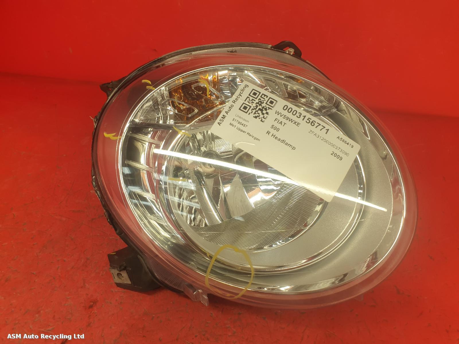 View Auto part R Headlamp Fiat 500 2009