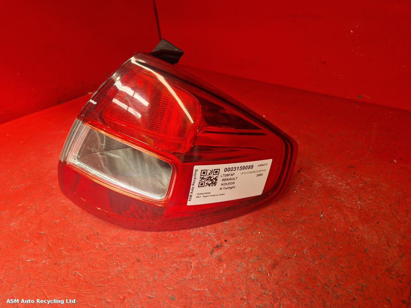 View Auto part R Taillight Renault Koleos 2009