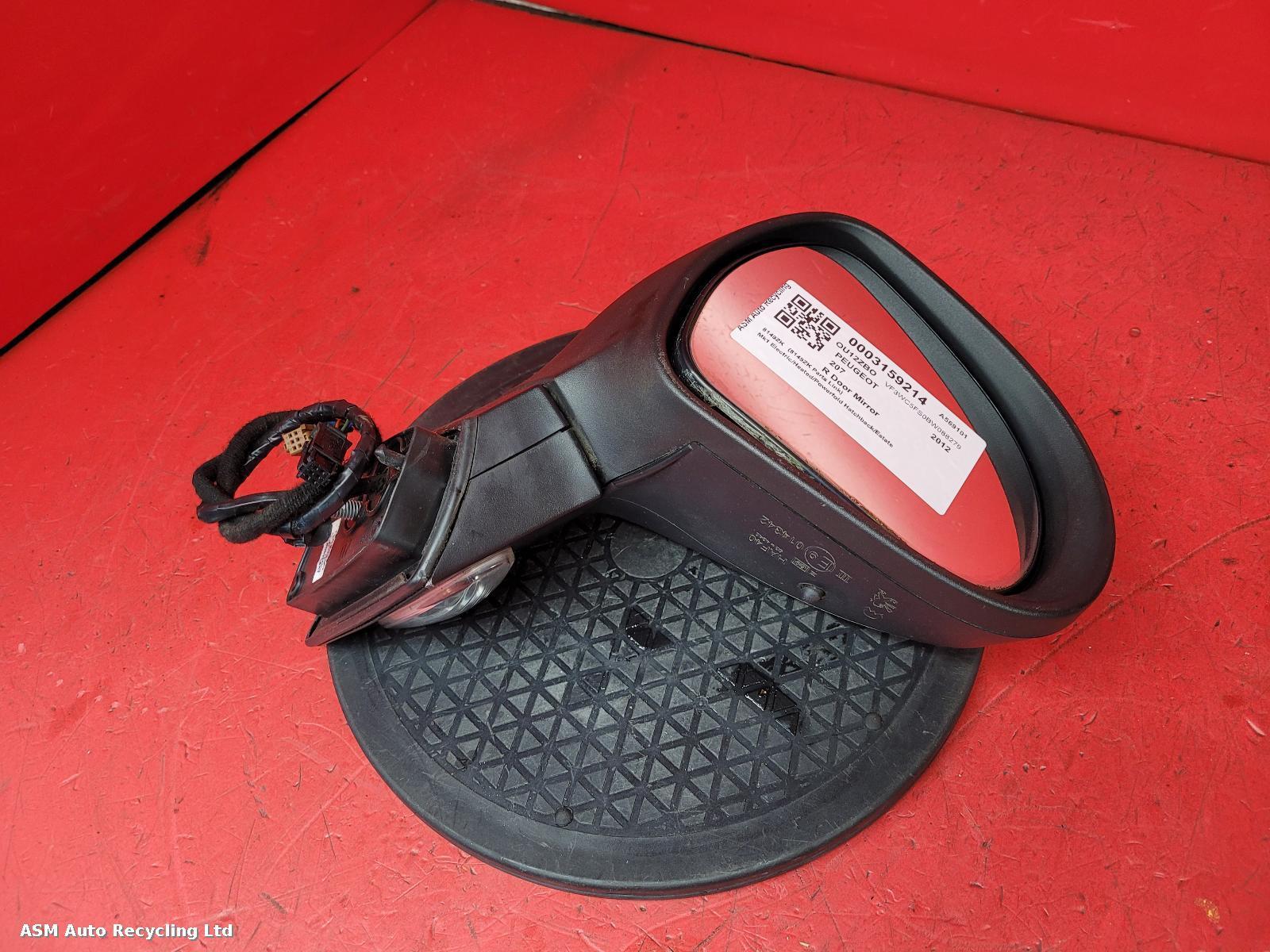 View Auto part R Door Mirror Peugeot 207 2012