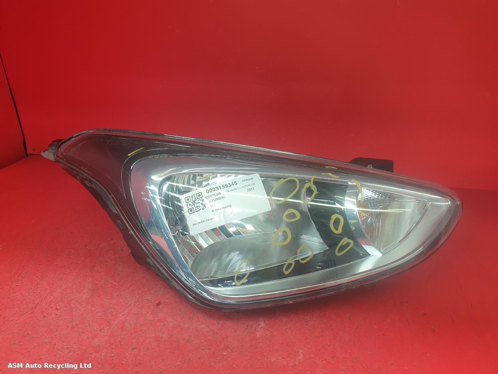 View Auto part R Headlamp Hyundai I10 2017