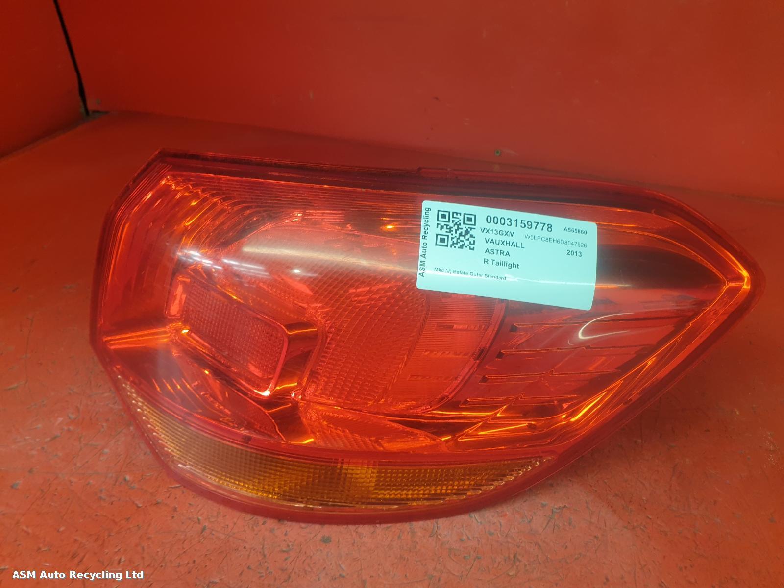View Auto part R Taillight Vauxhall Astra 2013
