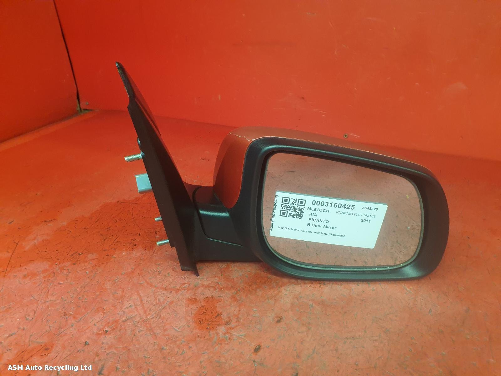 View Auto part R Door Mirror Kia Picanto 2011