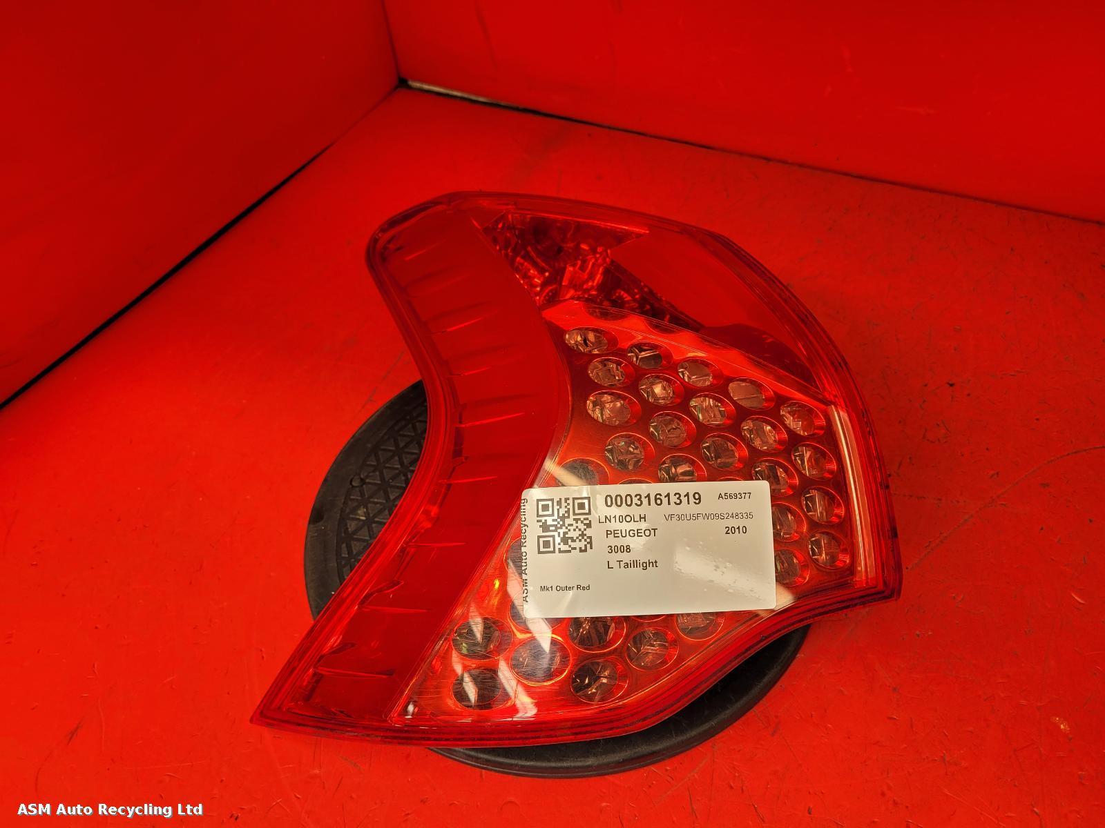 View Auto part L Taillight Peugeot 3008 2010