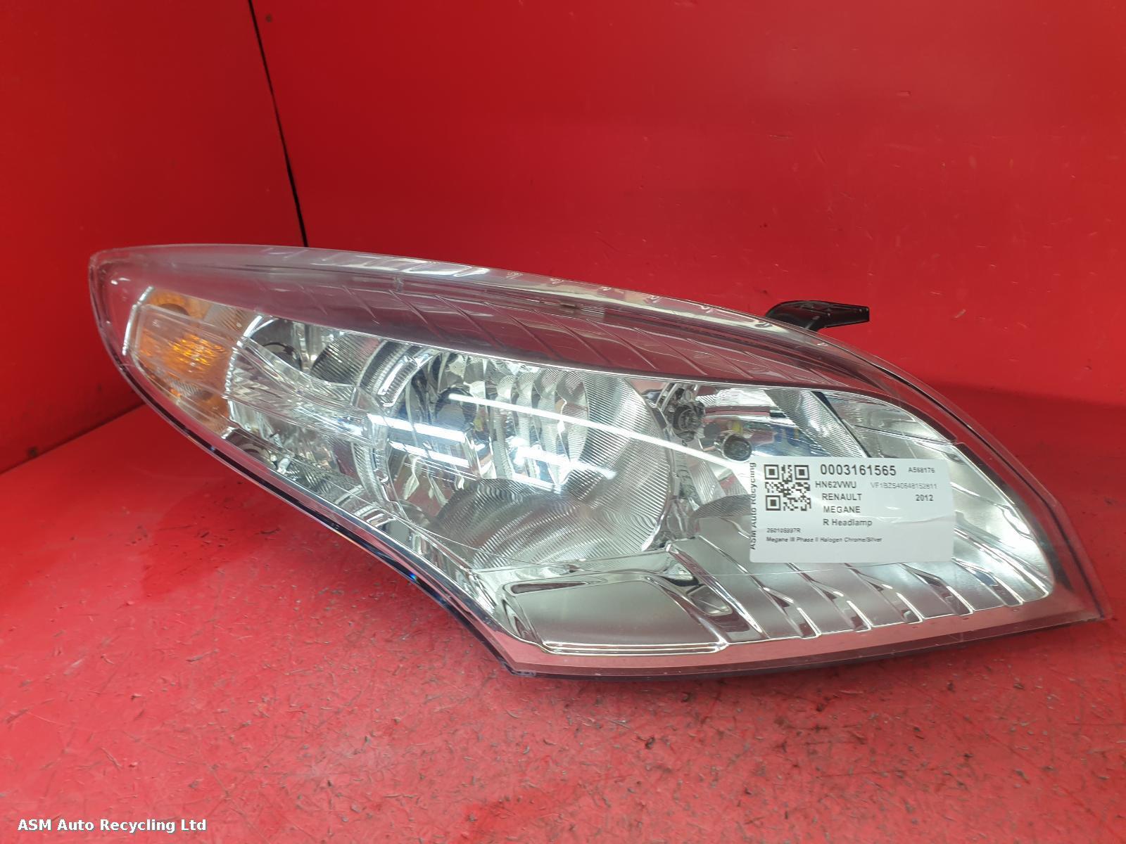 View Auto part R Headlamp Renault Megane 2012