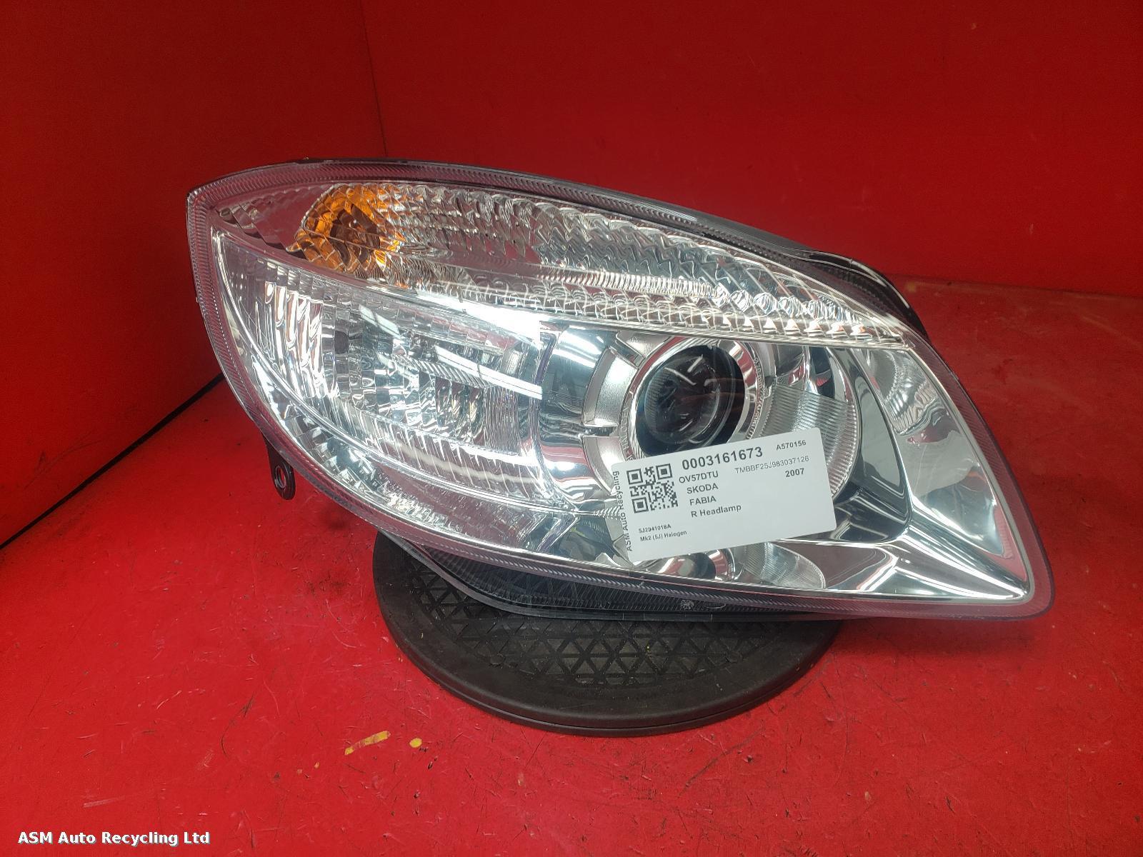 View Auto part R Headlamp Skoda Fabia 2007