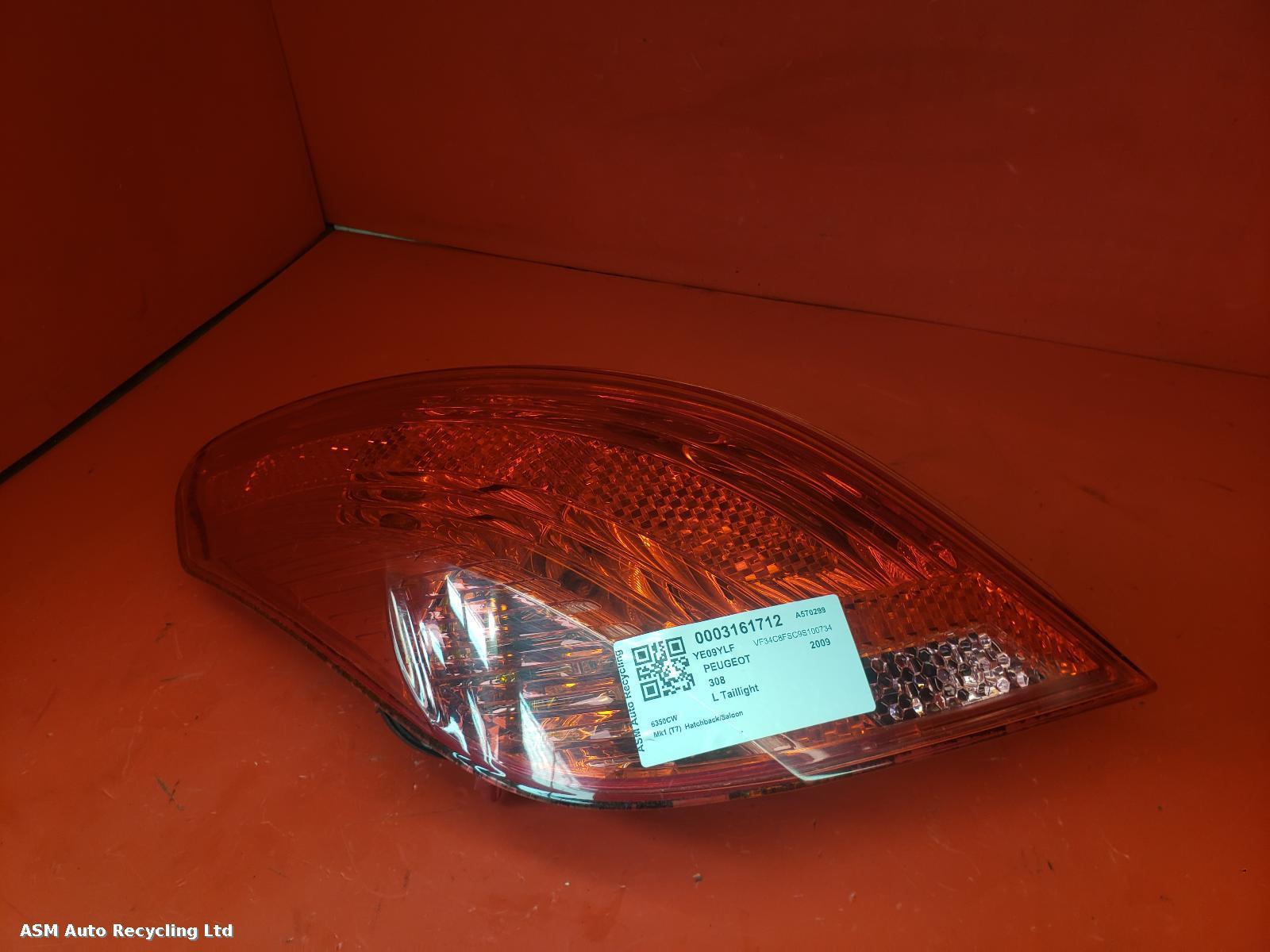 View Auto part L Taillight Peugeot 308 2009