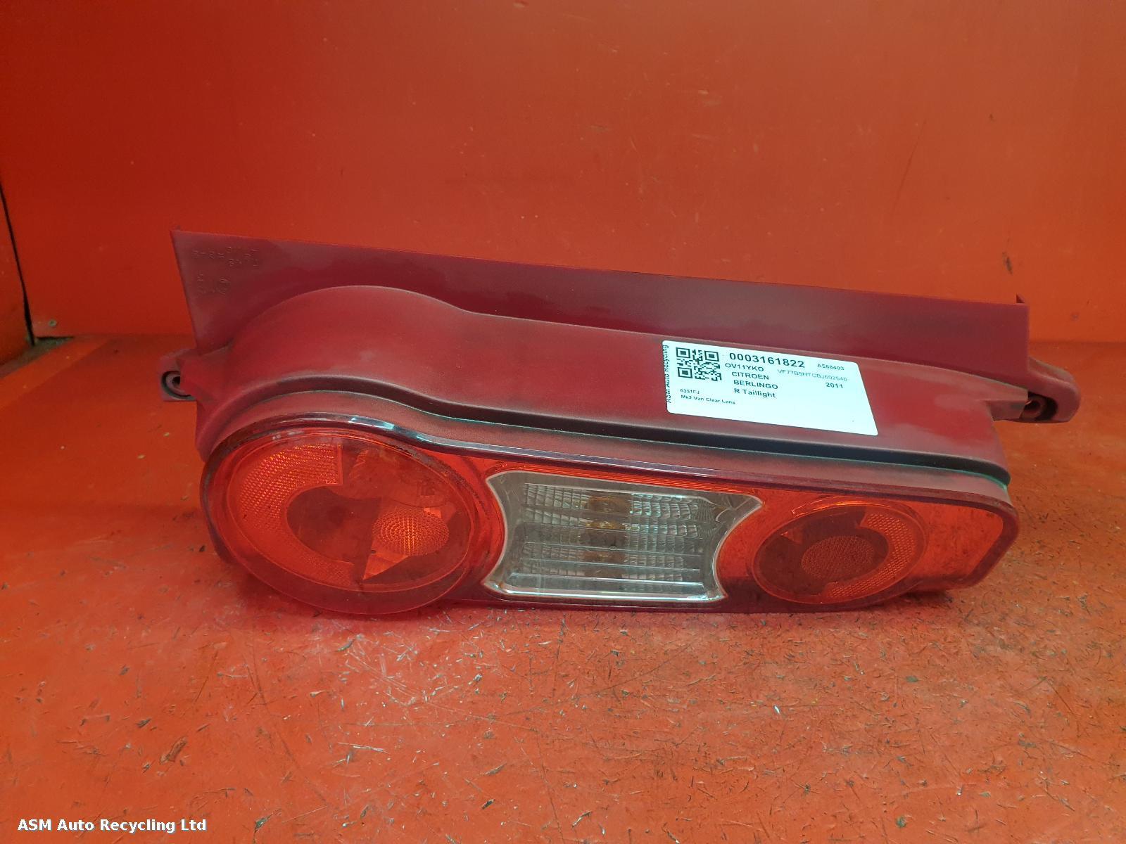 View Auto part R Taillight Citroen Berlingo 2011