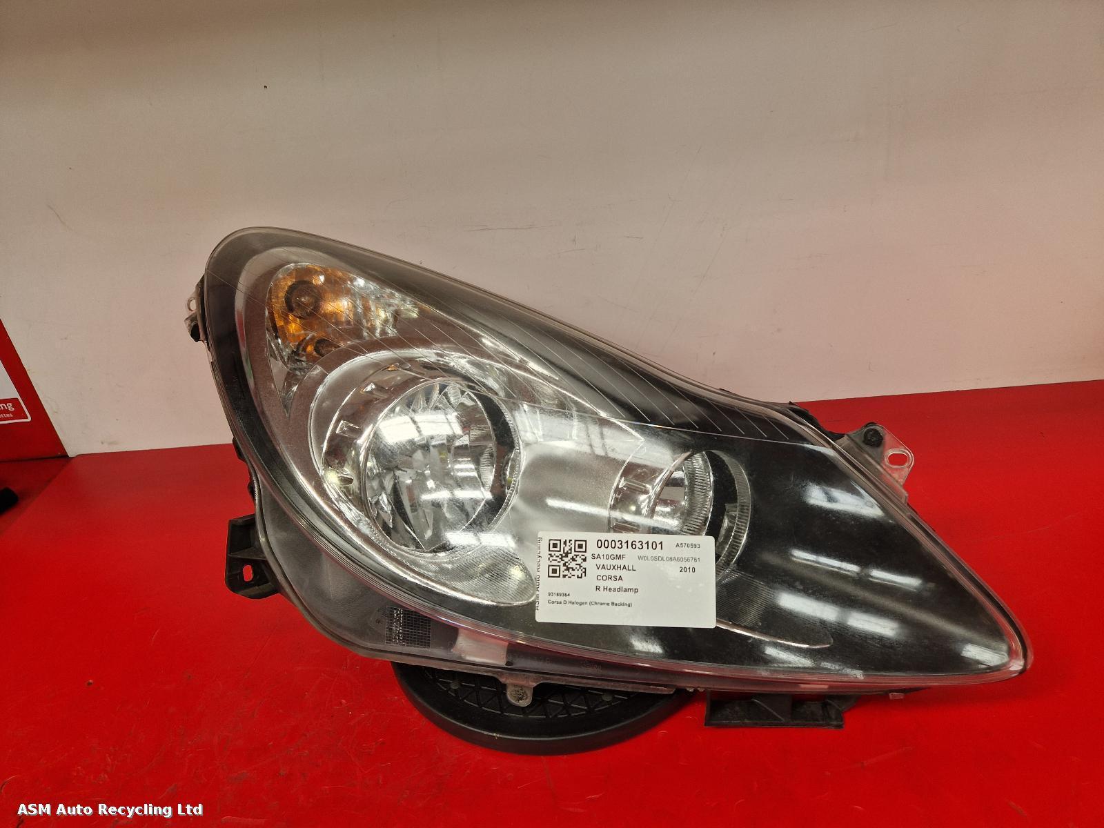 View Auto part R Headlamp Vauxhall Corsa 2010