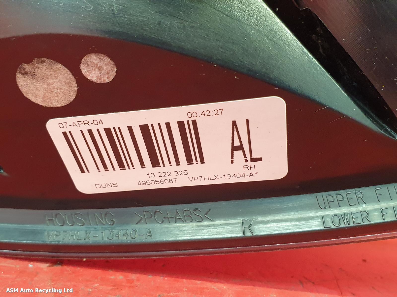 View Auto part R Taillight Vauxhall Astra 2007