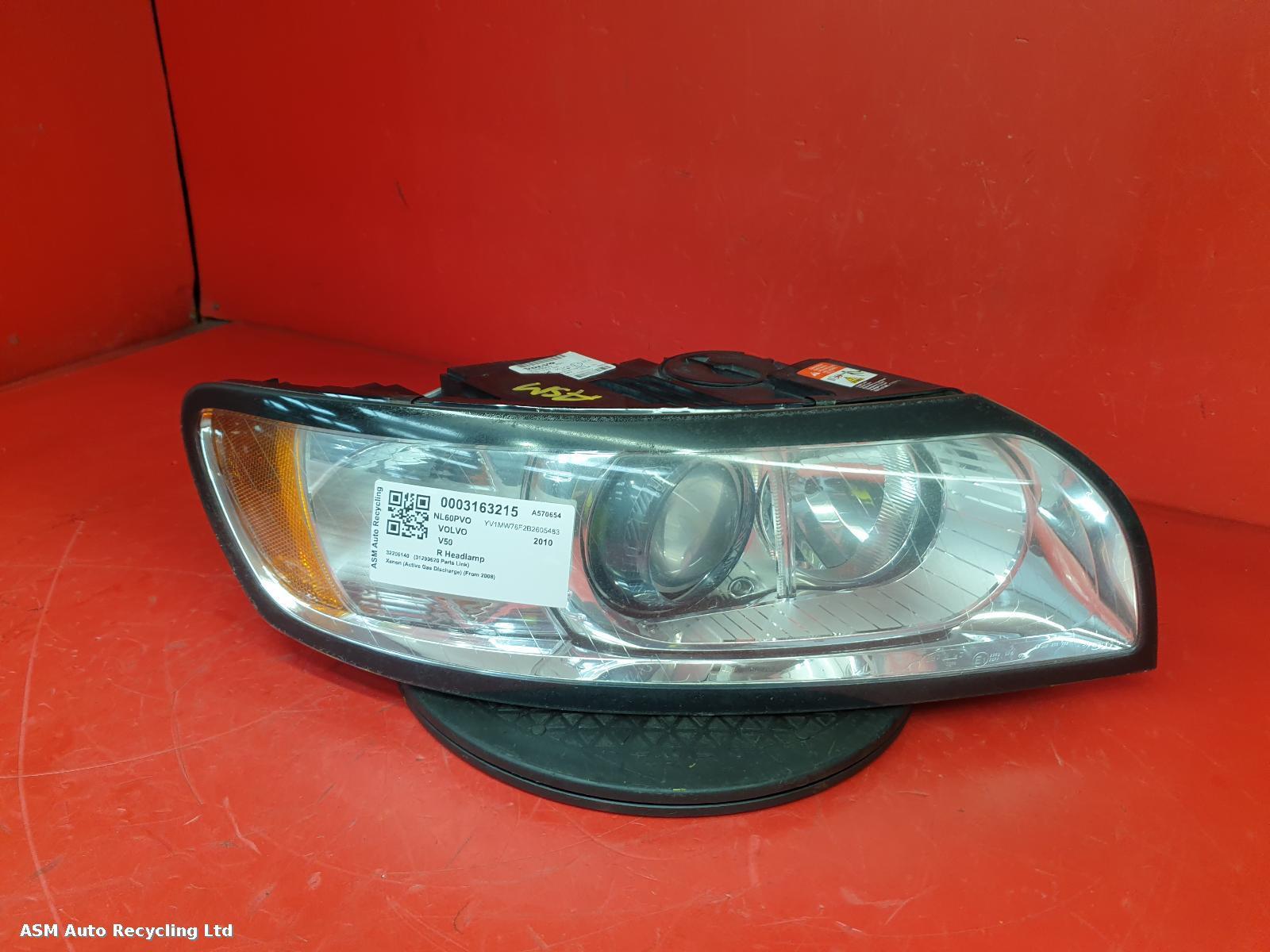 View Auto part R Headlamp Volvo V50 2010