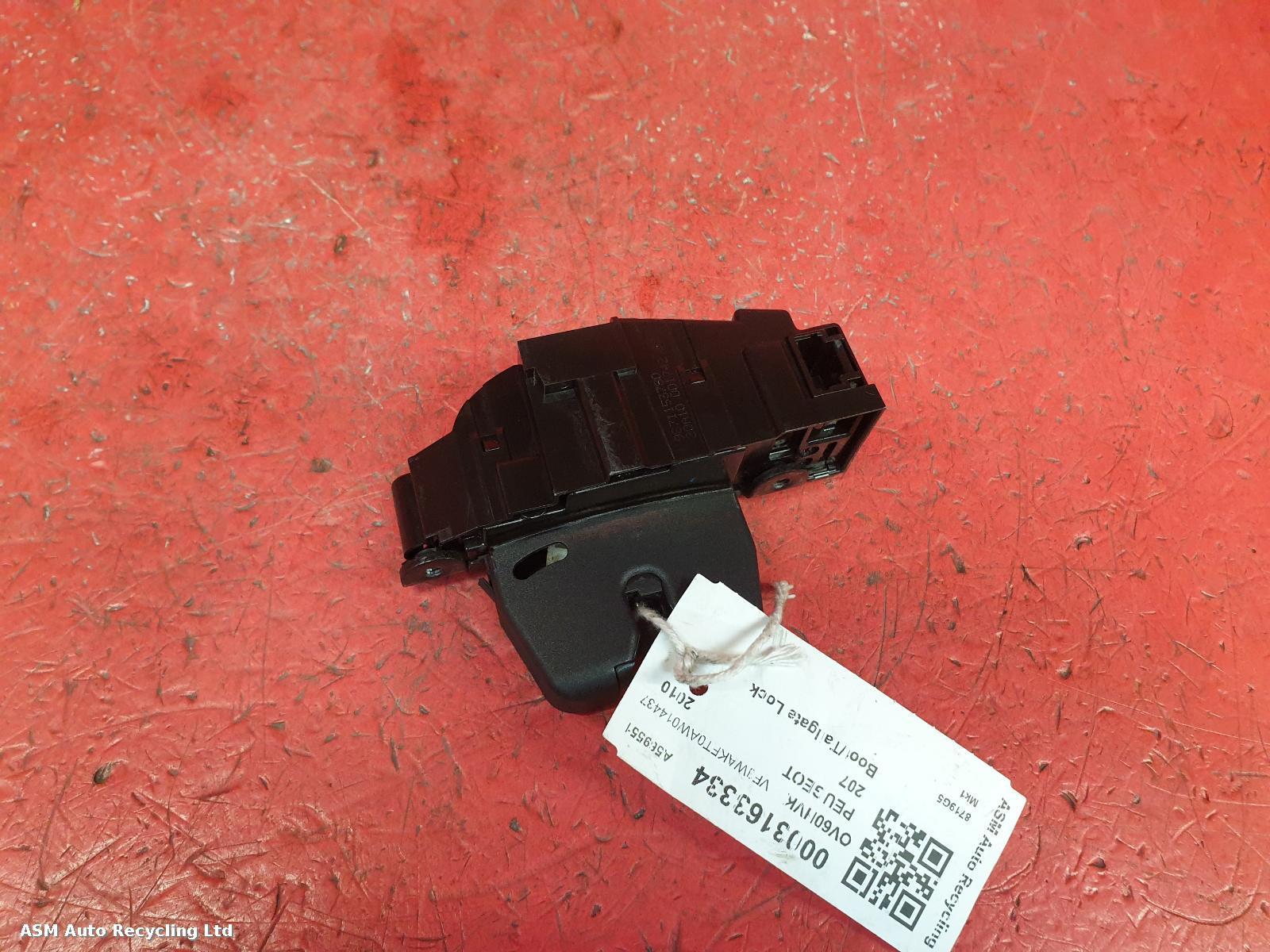 View Auto part Bootlid/Tailgate Lock Peugeot 207 2010