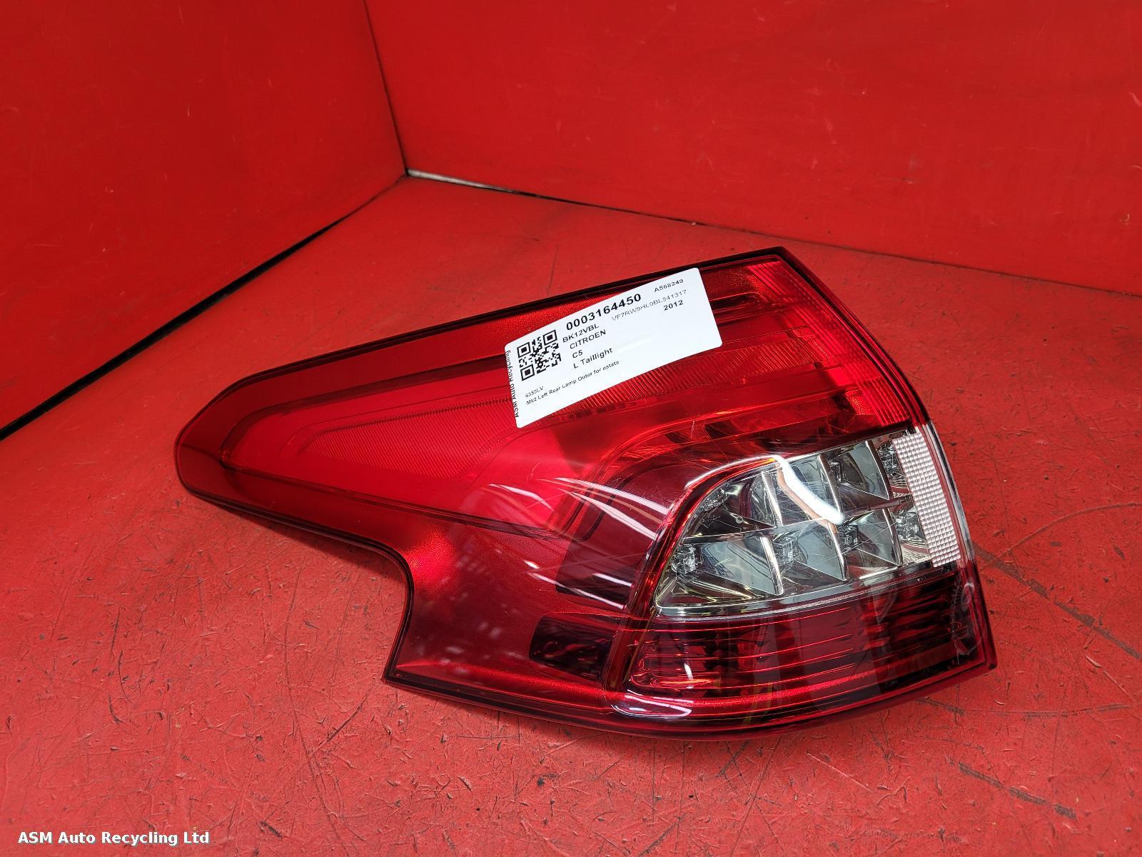 View Auto part L Taillight Citroen C5 2012