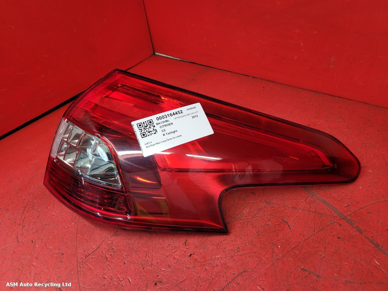 View Auto part R Taillight Citroen C5 2012
