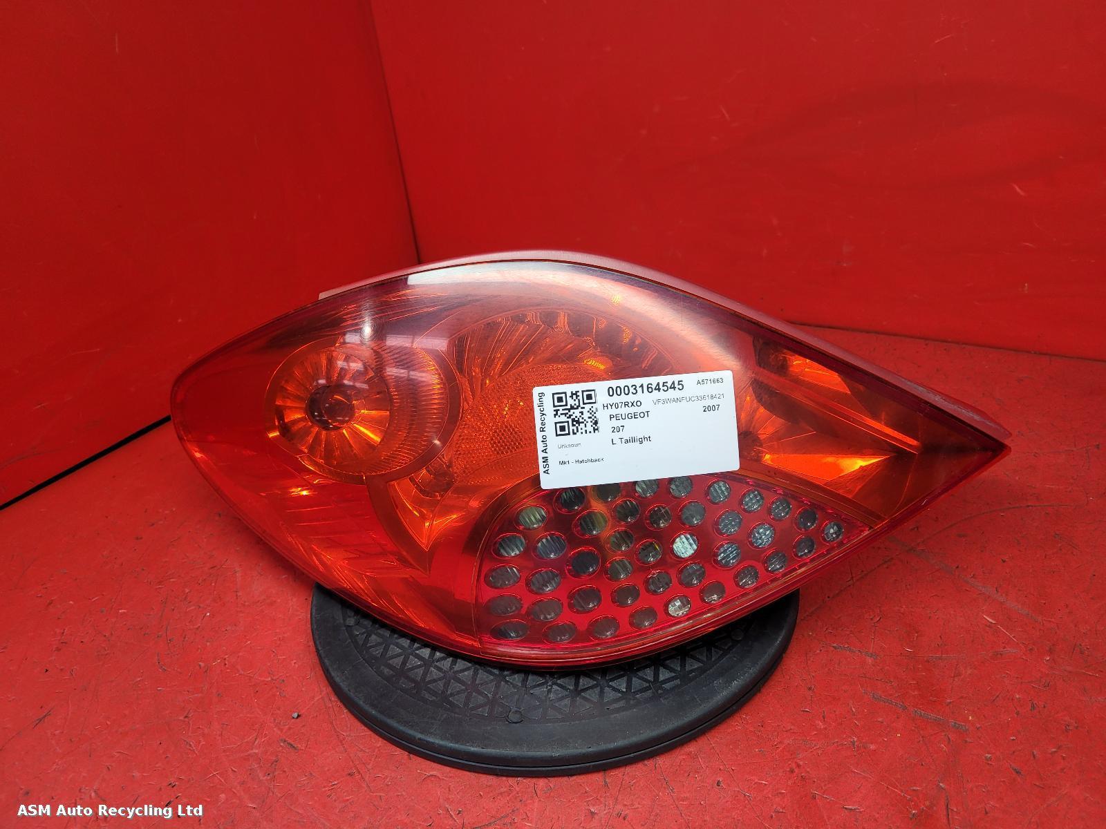 View Auto part L Taillight Peugeot 207 2007