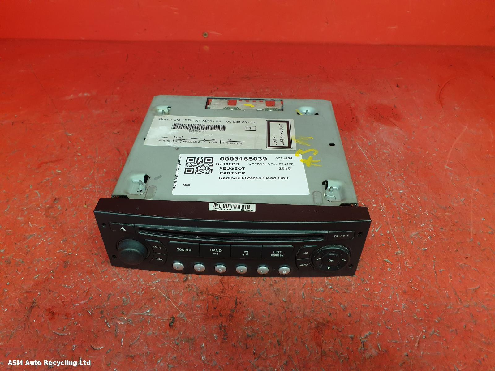 View Auto part A/V Equipment Peugeot Partner 2010