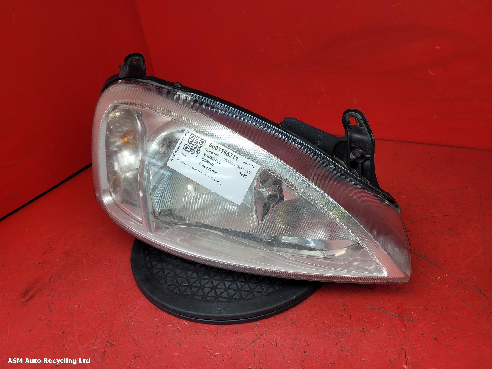 View Auto part R Headlamp Vauxhall Combo 2006