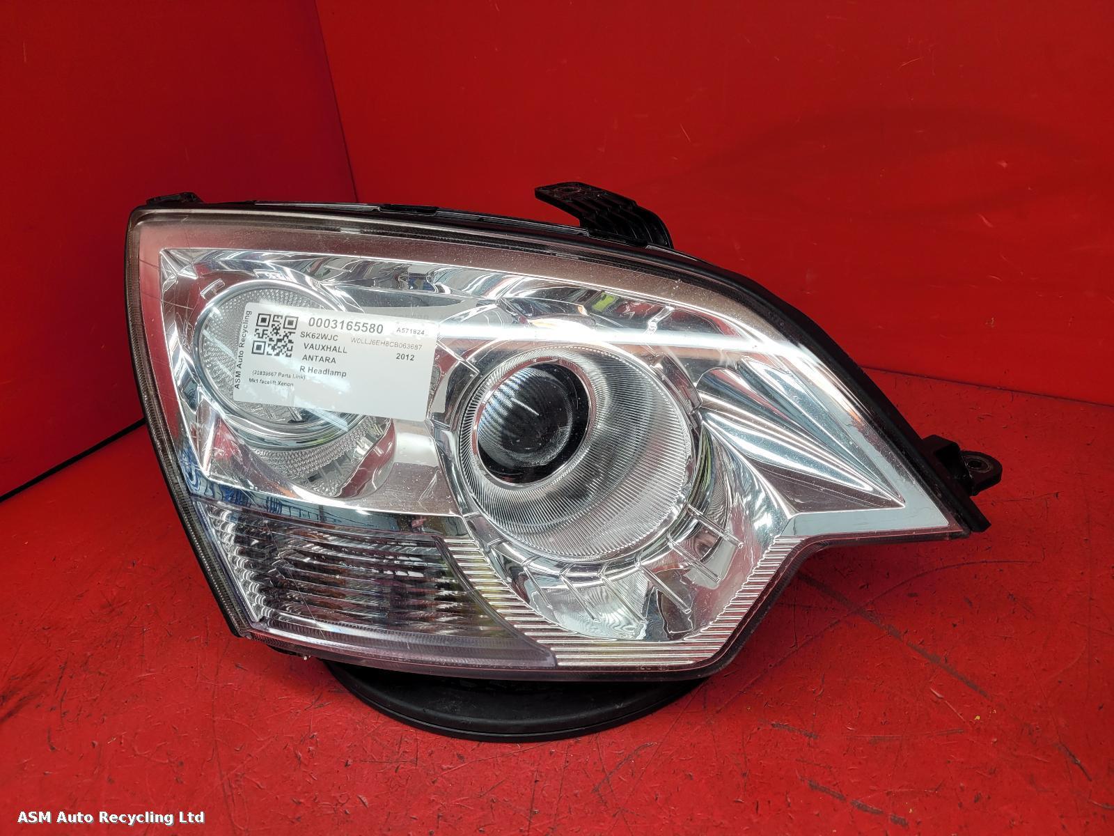 View Auto part R Headlamp Vauxhall Antara 2012