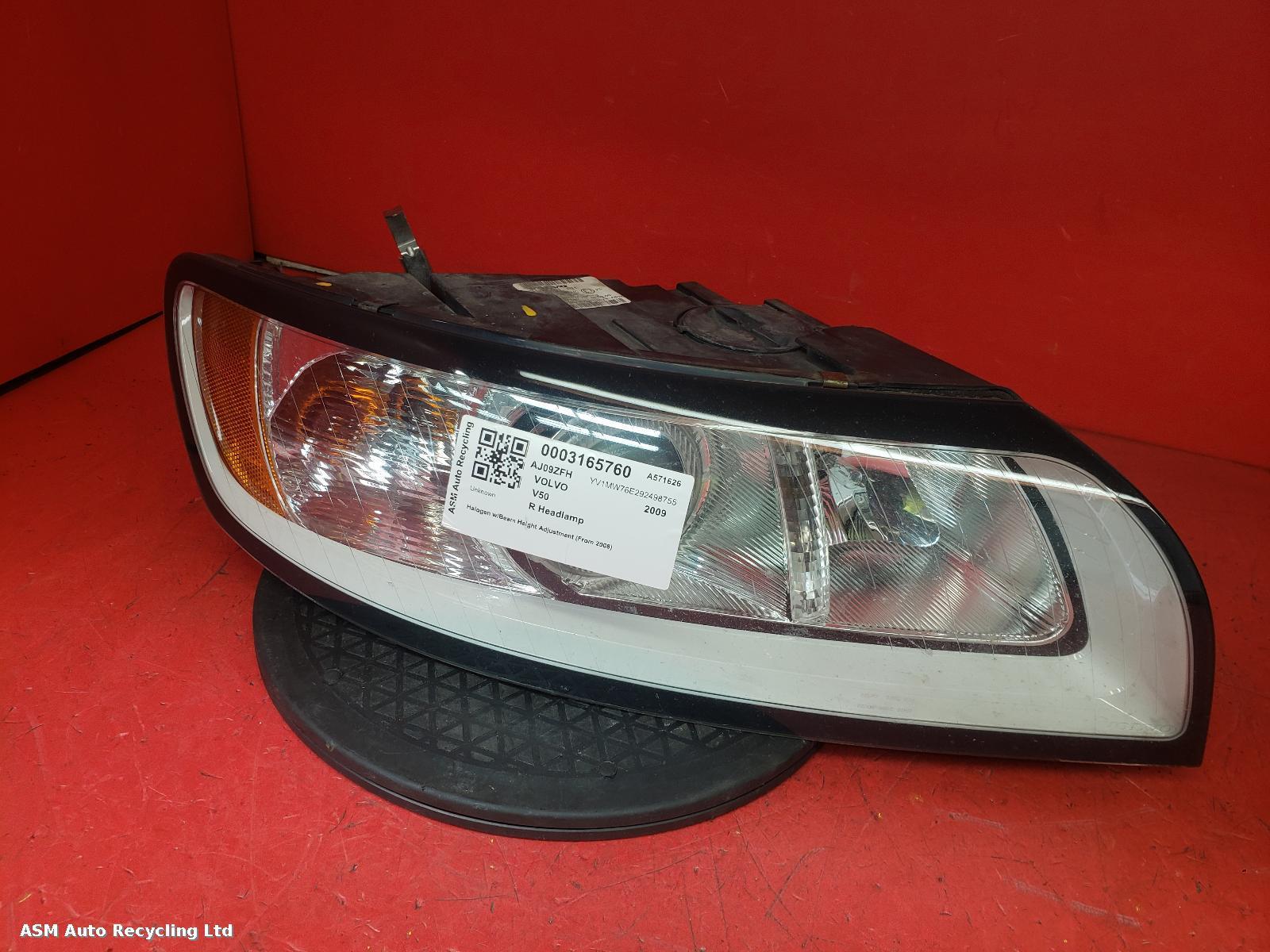 View Auto part R Headlamp Volvo V50 2009
