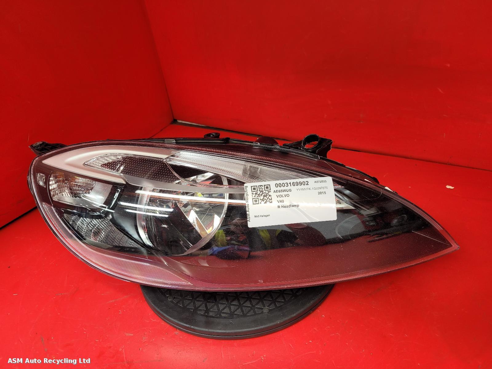View Auto part R Headlamp Volvo V40 2015