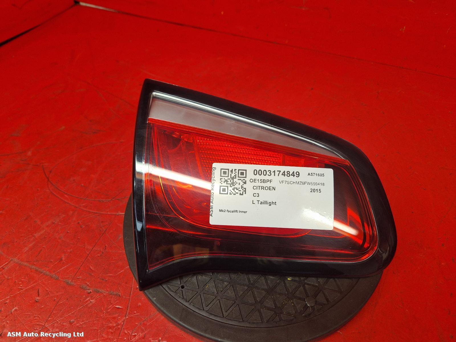 View Auto part L Taillight Citroen C3 2015