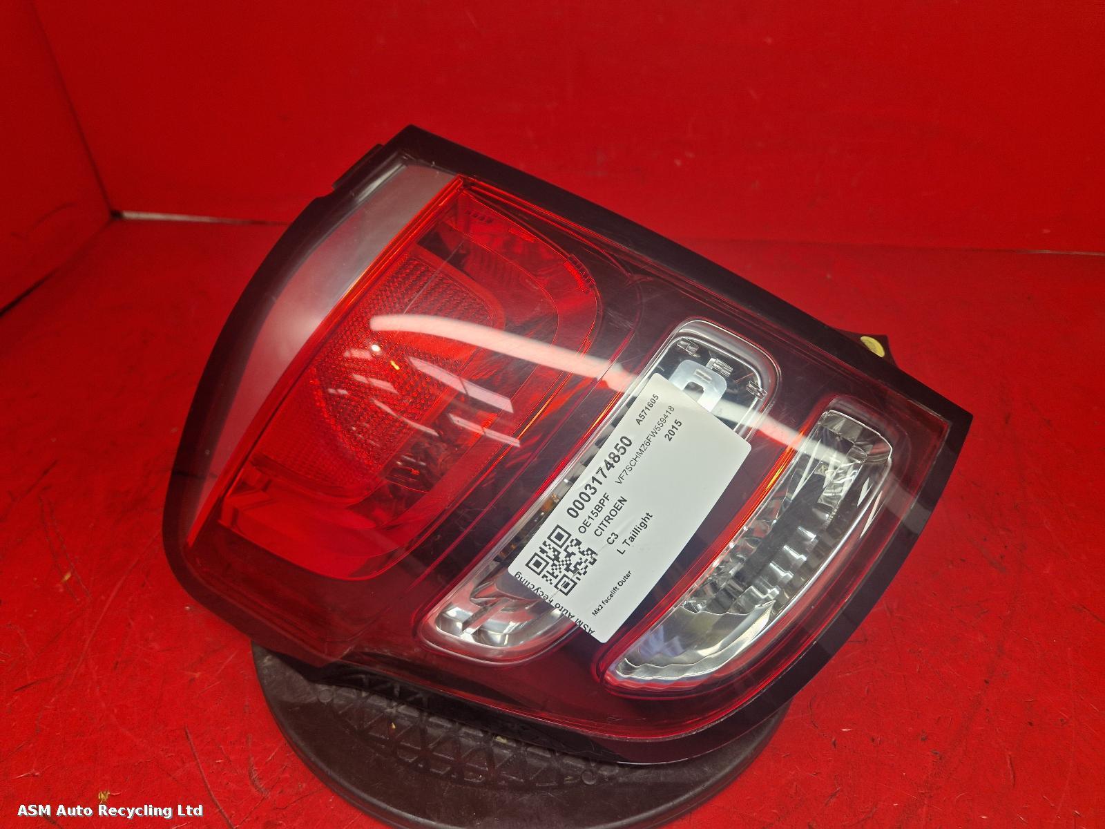 View Auto part L Taillight Citroen C3 2015
