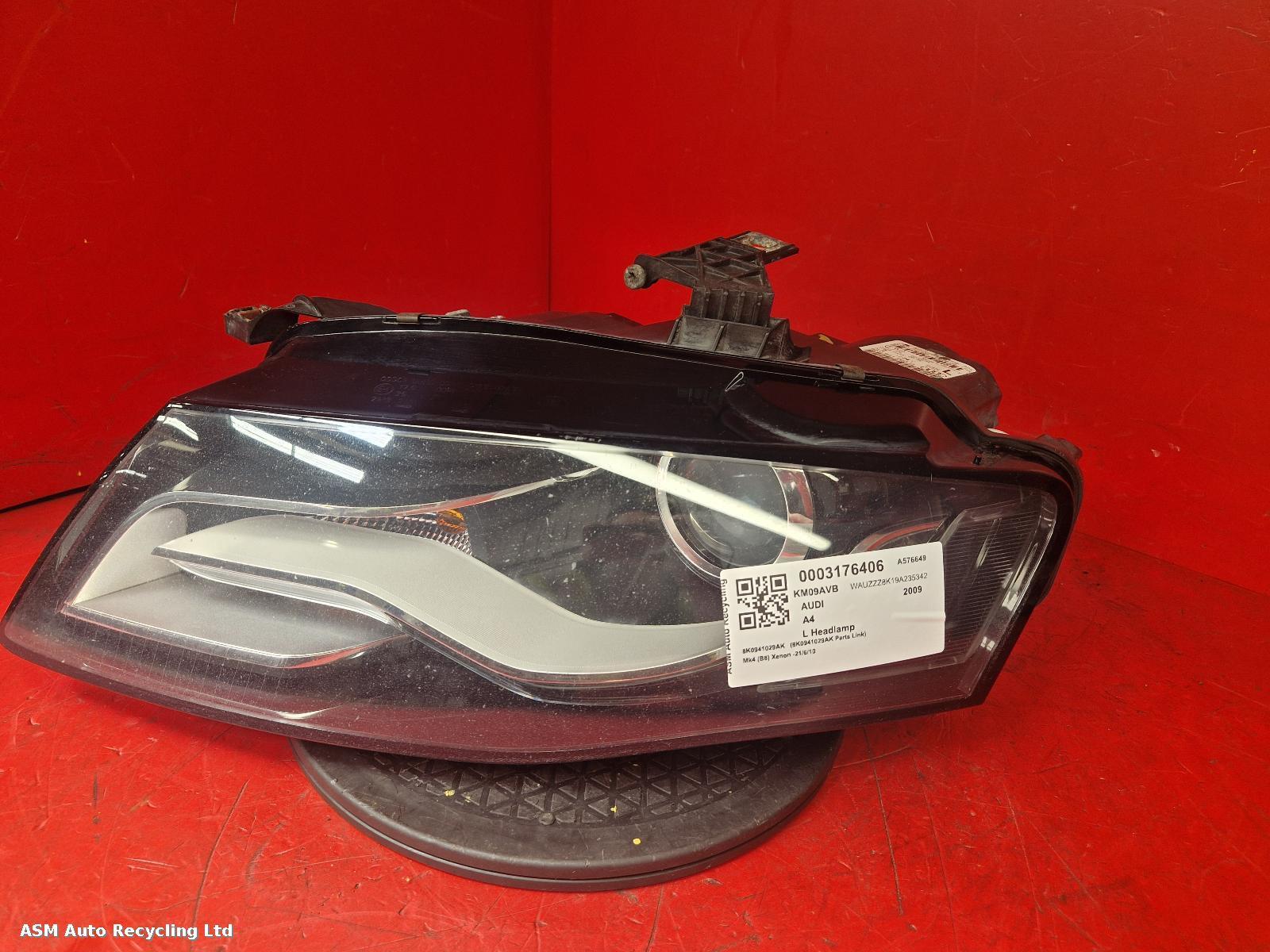 View Auto part L Headlamp Audi A4 2009