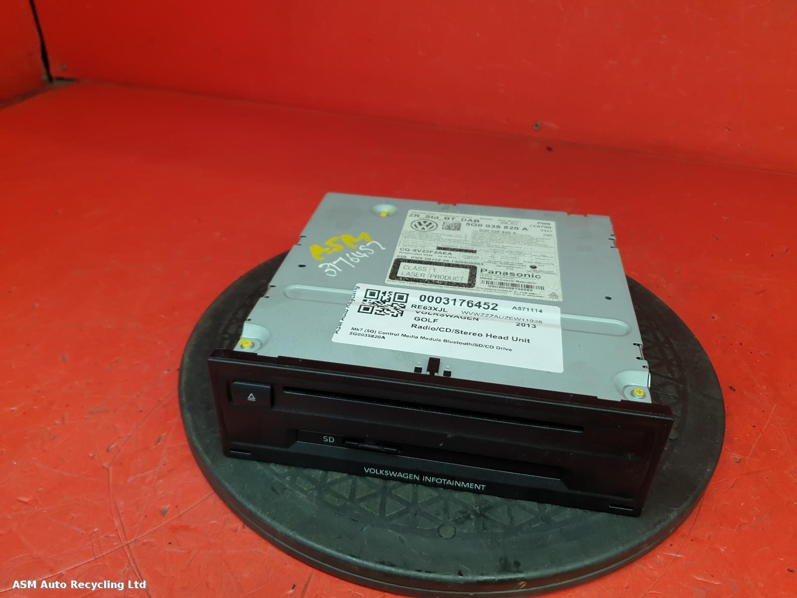 View Auto part A/V Equipment Volkswagen Golf 2013