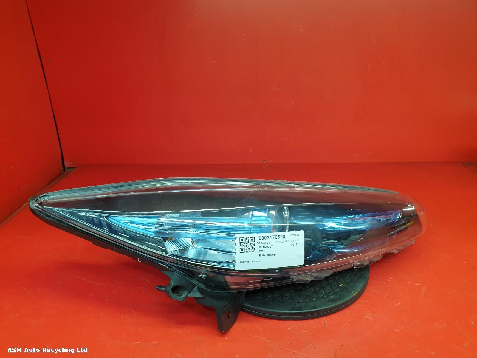 View Auto part R Headlamp Renault Zoe 2015