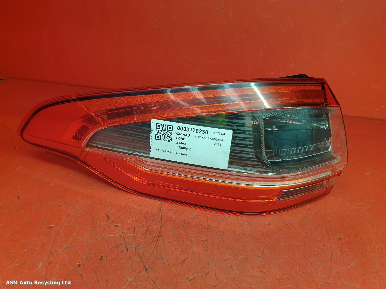 View Auto part L Taillight Ford S Max 2011