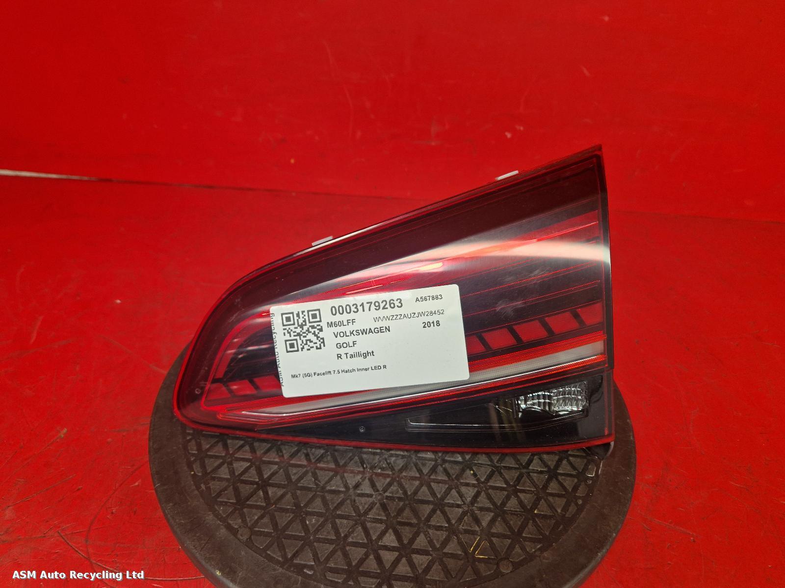 View Auto part R Taillight Volkswagen Golf 2018