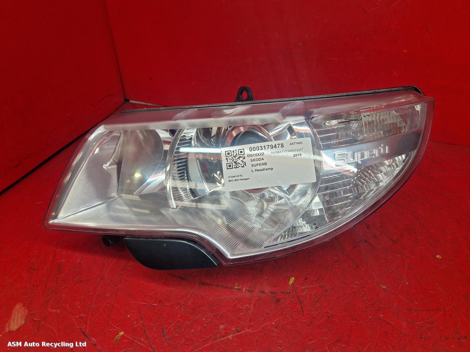 View Auto part L Headlamp Skoda Superb 2010