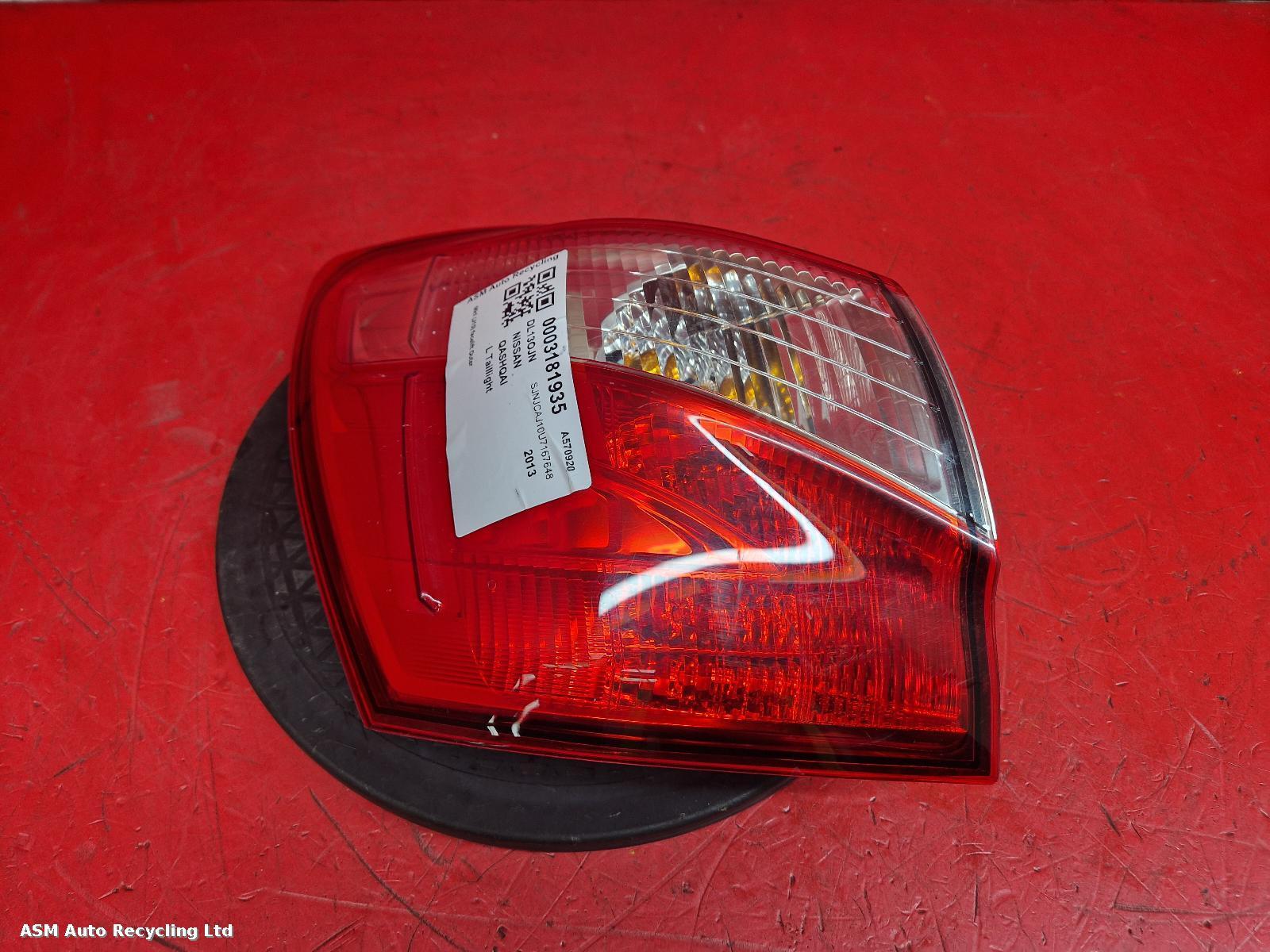 View Auto part L Taillight Nissan Qashqai 2013
