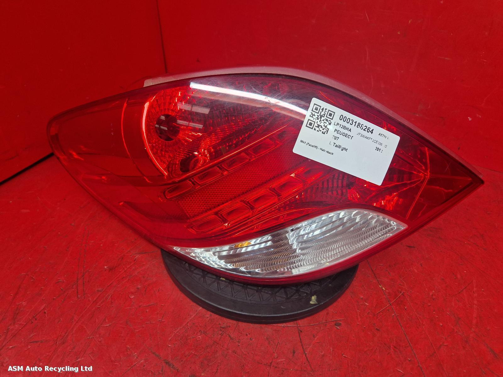 View Auto part L Taillight Peugeot 207 2012