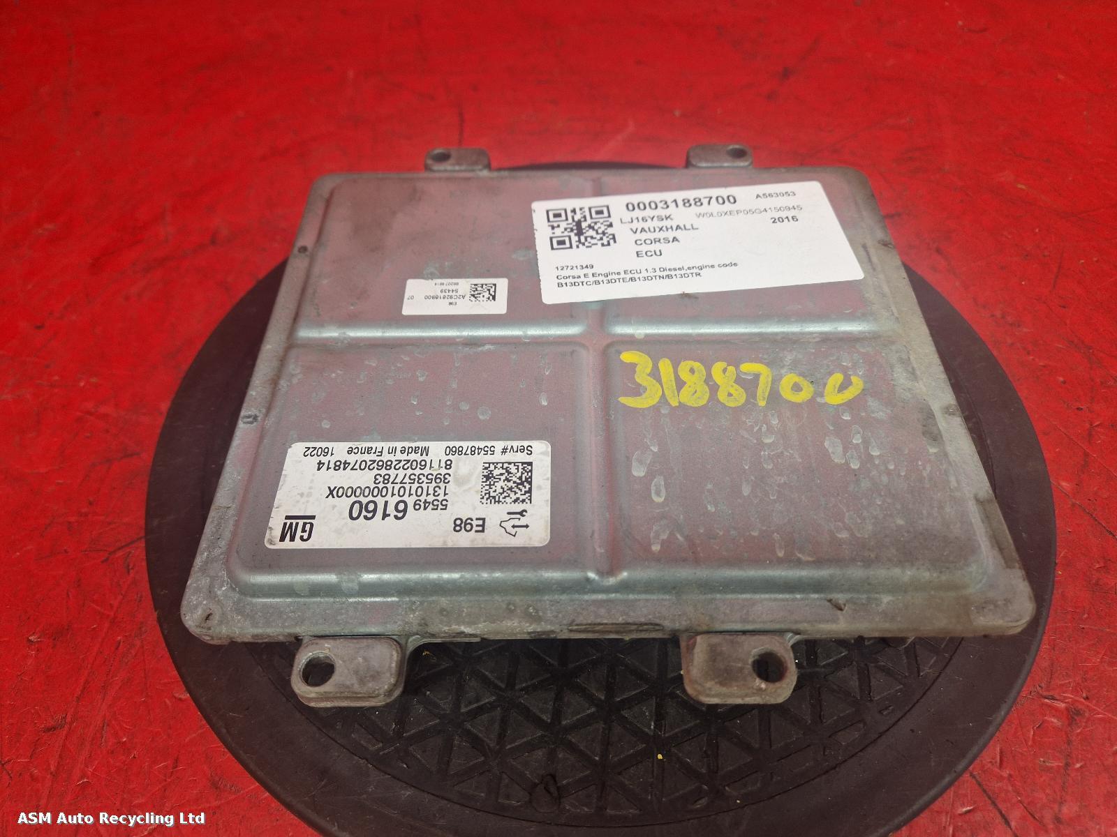 View Auto part ECU Vauxhall Corsa 2016