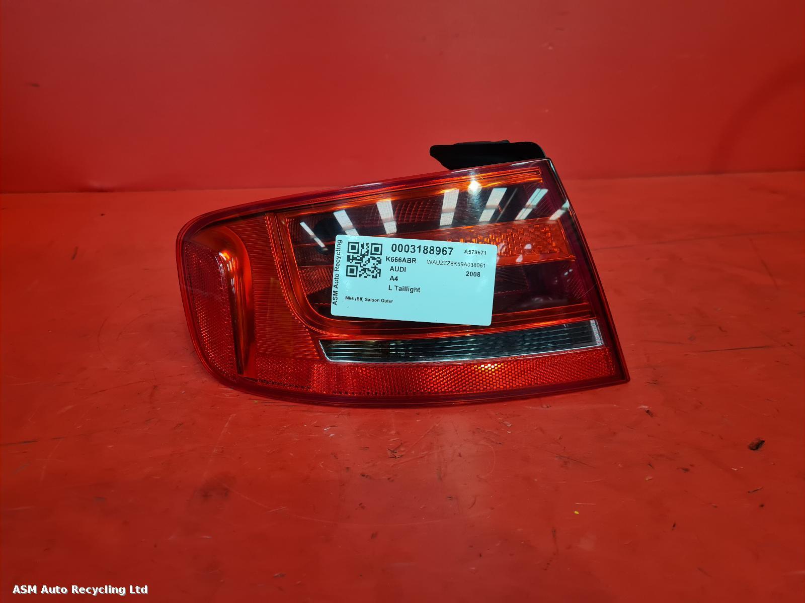 View Auto part L Taillight Audi A4 2008