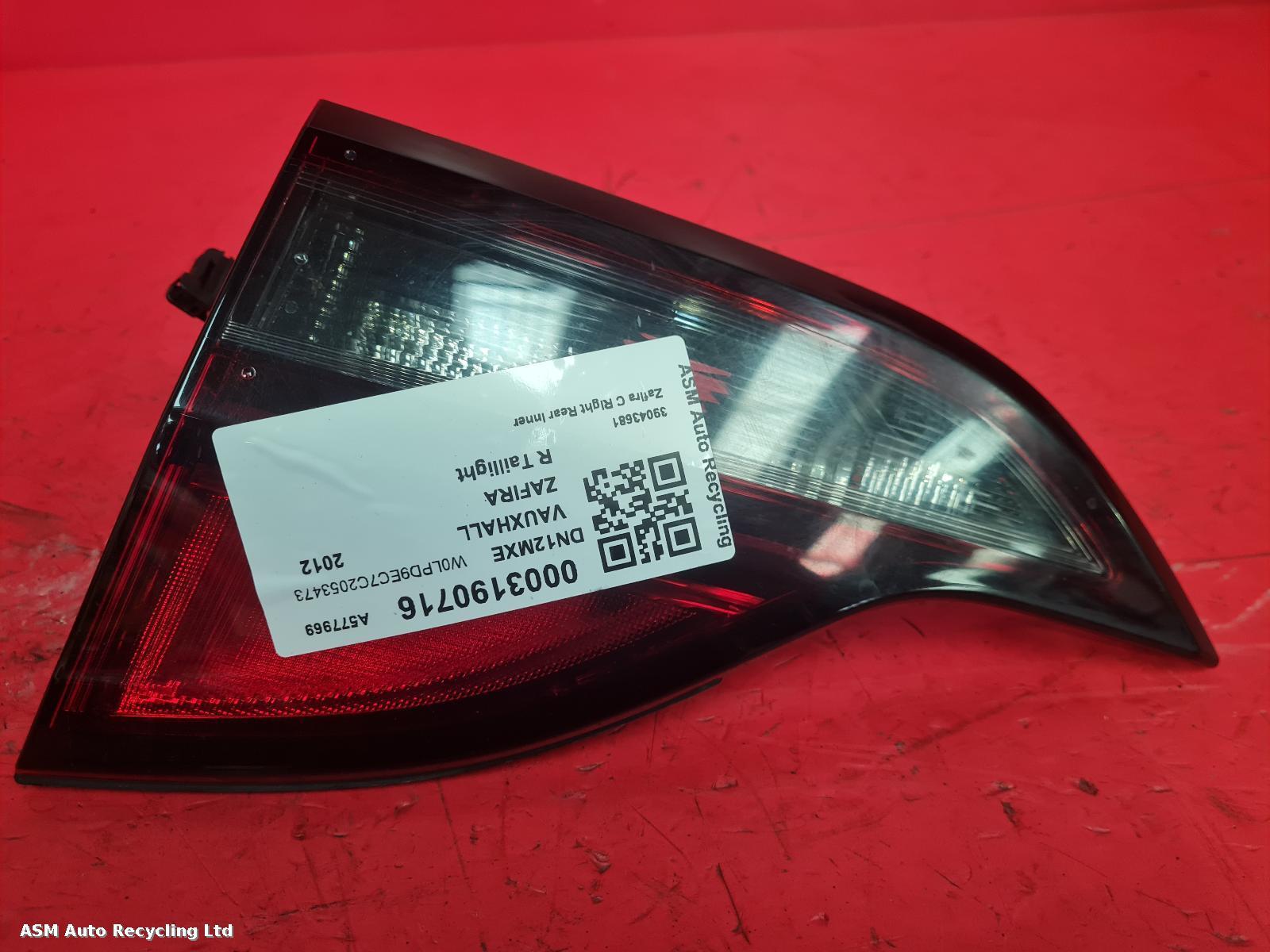 View Auto part R Taillight Vauxhall Zafira 2012