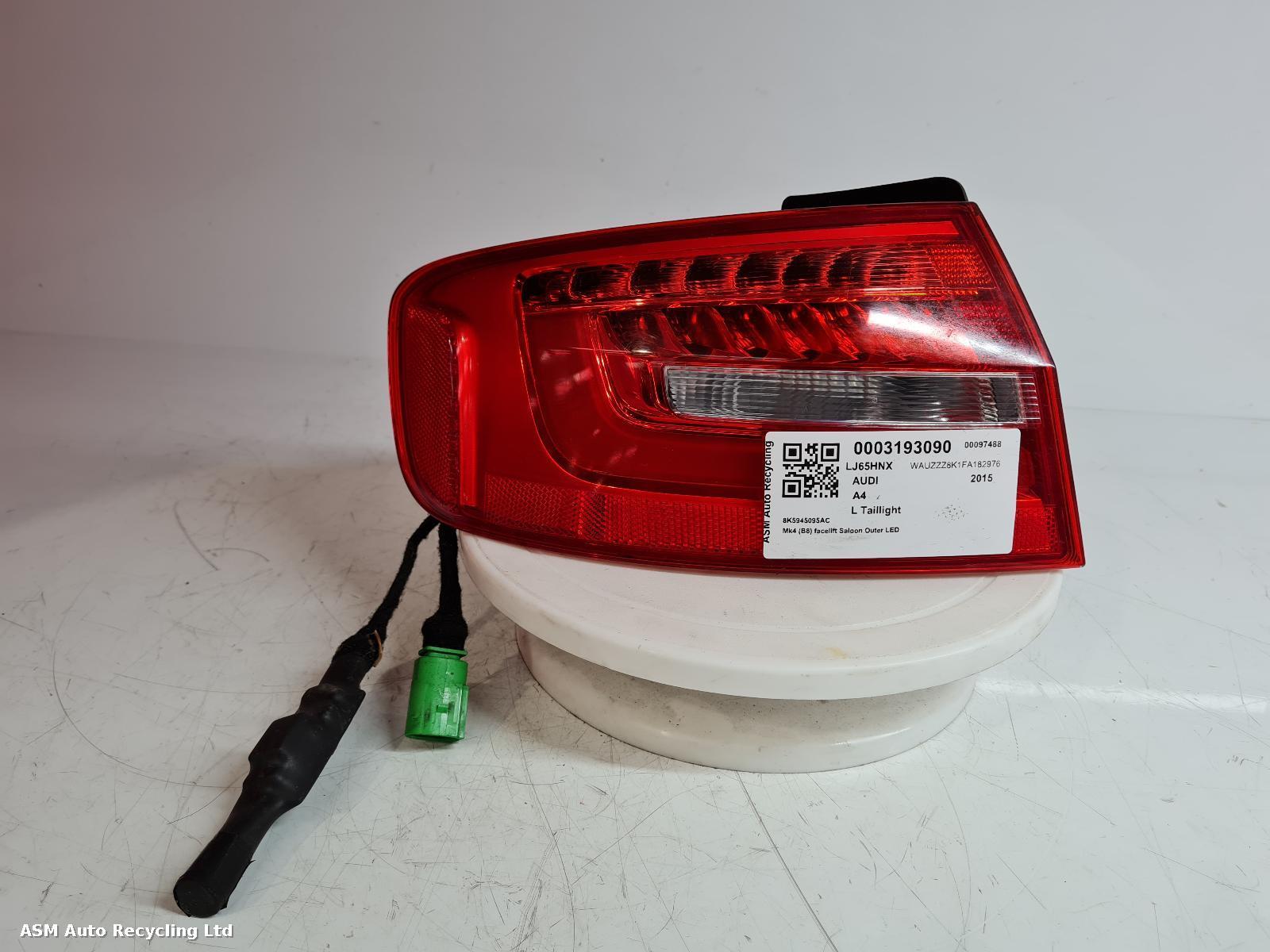 View Auto part L Taillight Audi A4 2015
