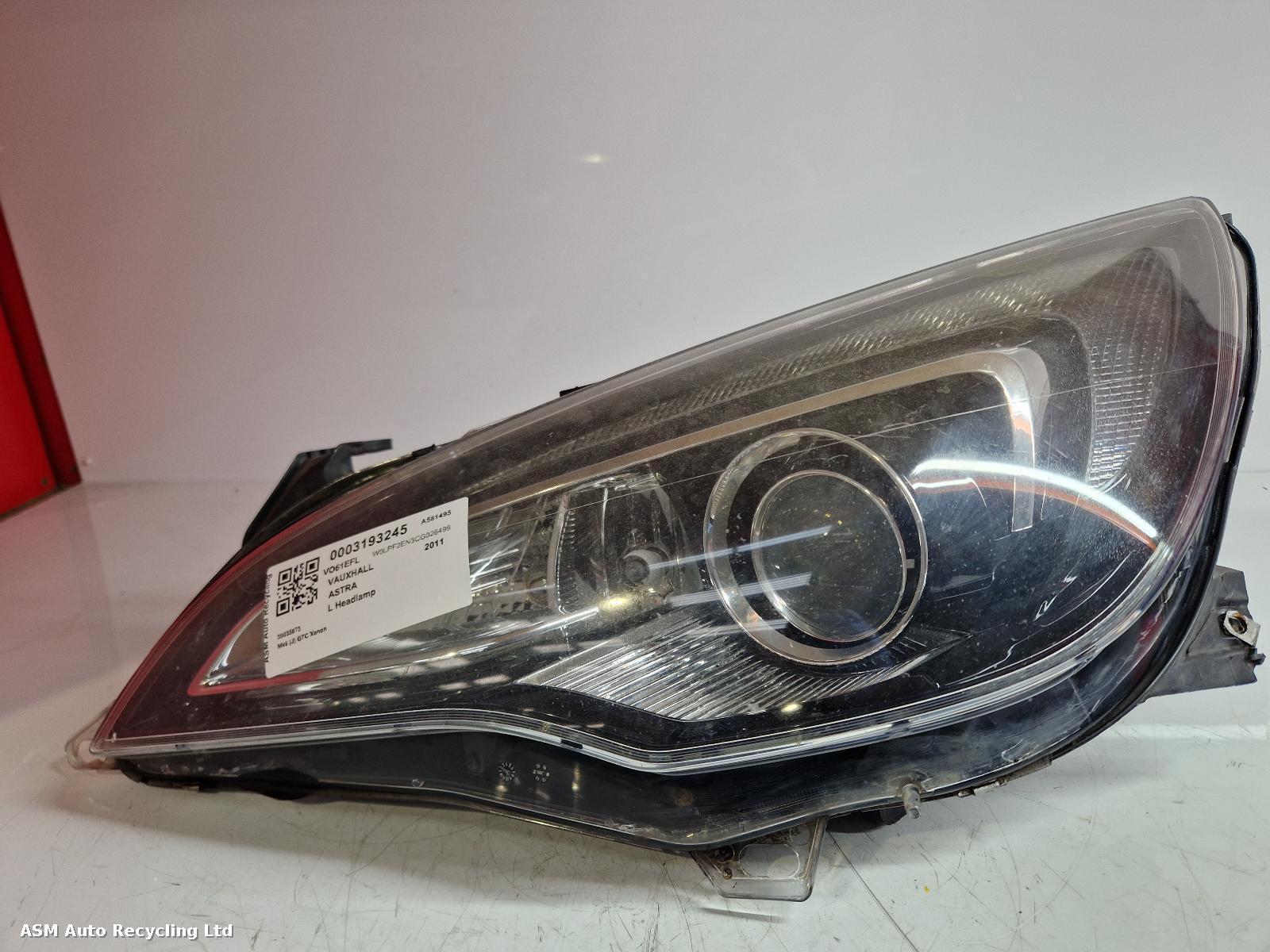 View Auto part L Headlamp Vauxhall Astra 2011