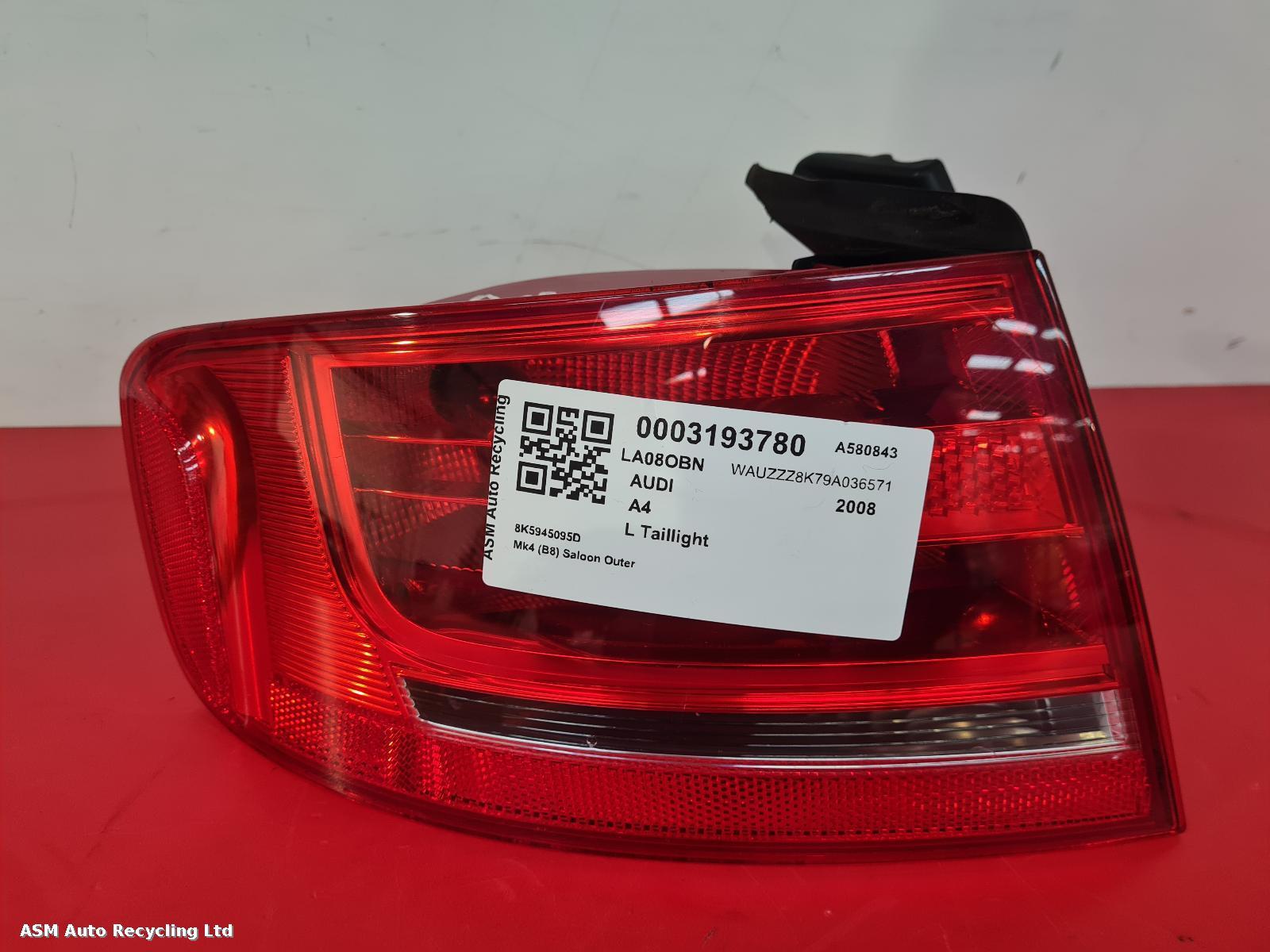 View Auto part L Taillight Audi A4 2008